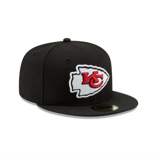 KANSAS CITY CHIEFS NEW ERA 59FIFTY BLACK FITTED HAT