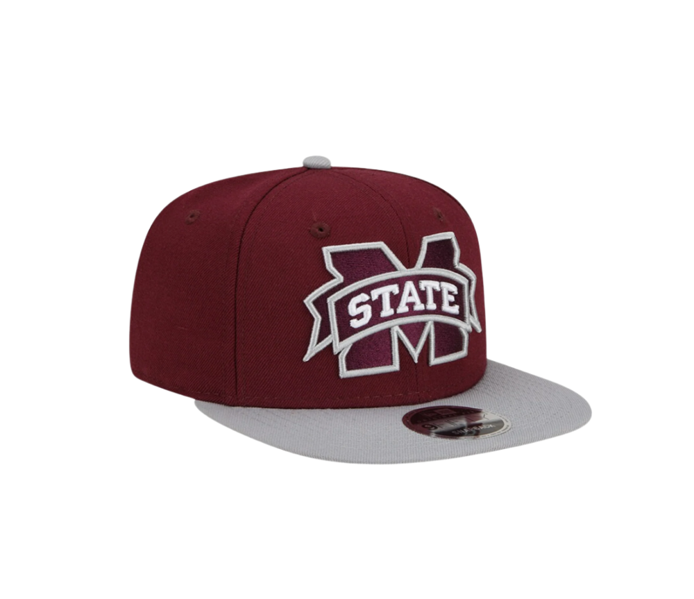 MISSISSIPPI STATE BULLDOGS 9FIFTY NEW ERA 2TONE MAROON SNAPBACK HAT