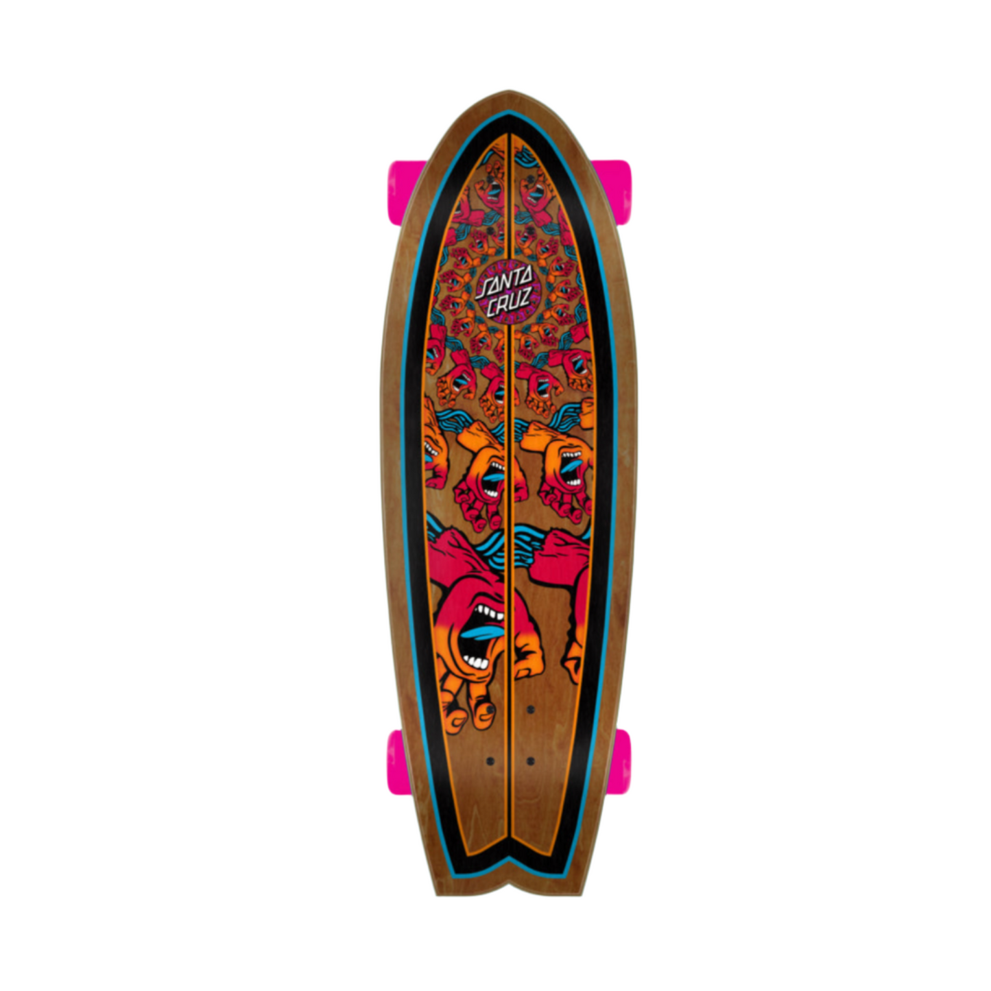 SANTA CRUZ MANDALA HAND STREET CRUISER SHARK MULTICOLOR COMPLETE - 8.8" x 27.7"