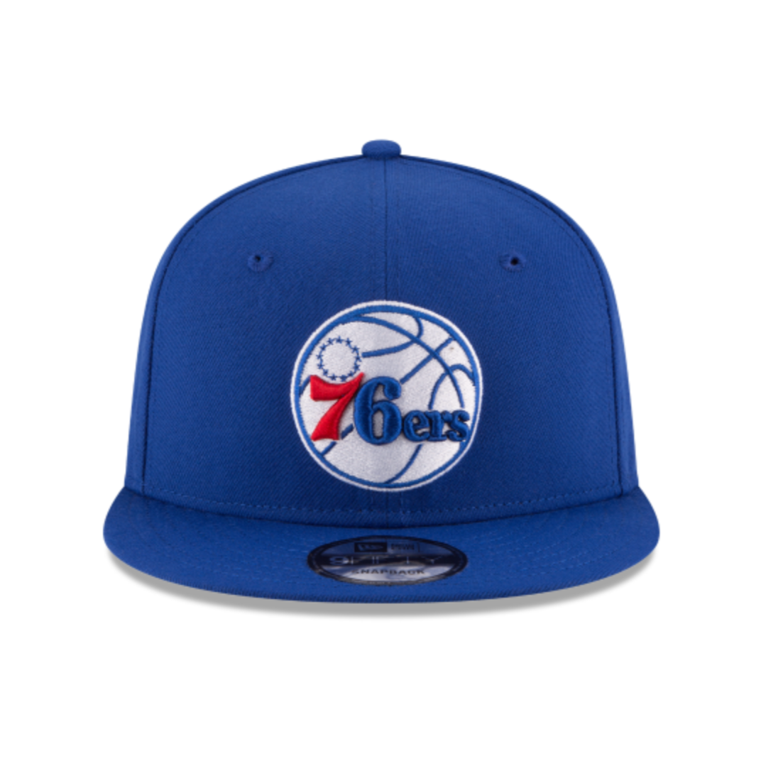 PHILADELPHIA 76ERS 9FIFTY NBA NEW ERA BLUE SNAPBACK HAT