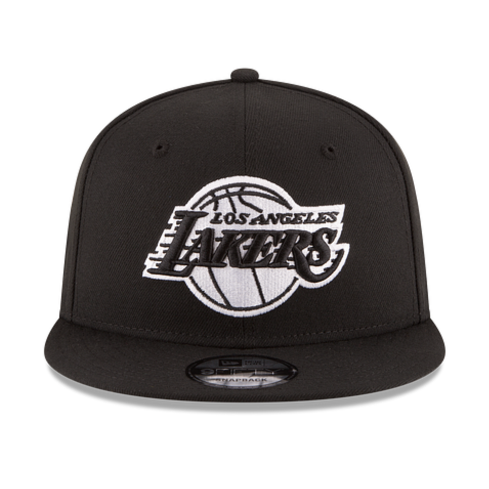 LOS ANGELES LAKERS 9FIFTY NEW ERA BLACK SNAPBACK HAT