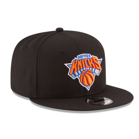 NEW YORK KNICKS 9FIFTY NBA NEW ERA BLACK SNAPBACK HAT