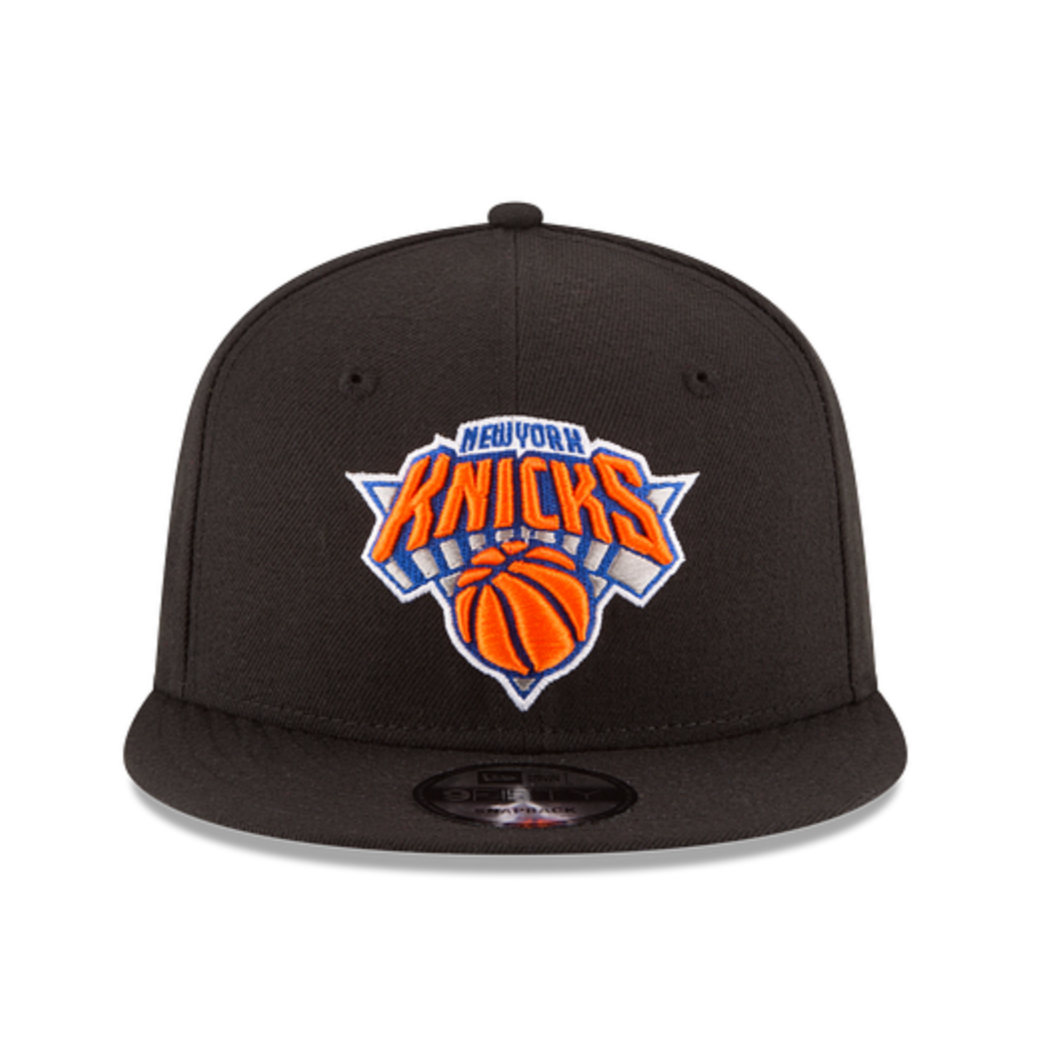 NEW YORK KNICKS 9FIFTY NBA NEW ERA BLACK SNAPBACK HAT