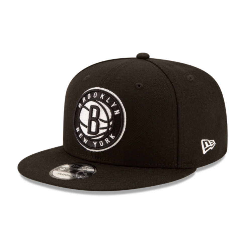 BROOKLYN NETS 9FIFTY NBA NEW ERA BLACK SNAPBACK HAT