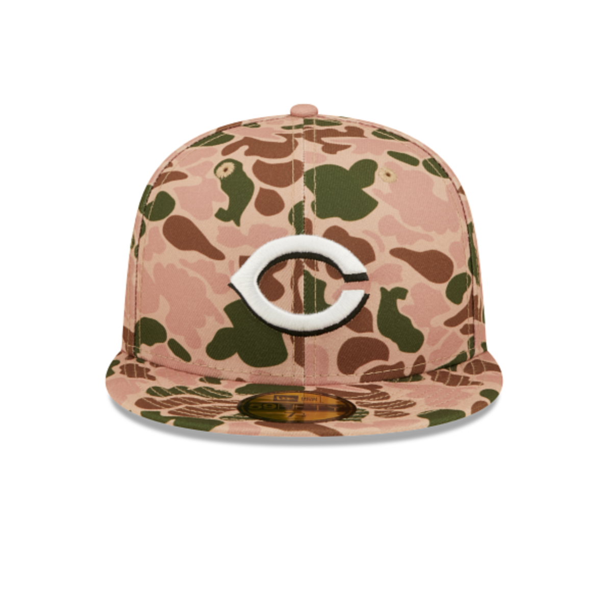 CINCINATTI REDS 59FIFTY NEW ERA MLB DUCK CAMO WORLD SERIES 1990 FITTED HAT