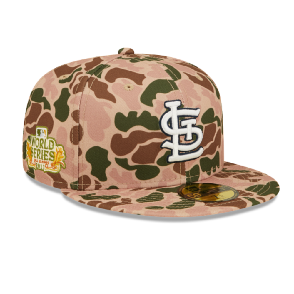 ST. LOUIS CARDINALS 59FIFTY NEW ERA MLB DUCK CAMO WORLD SERIES 2011 FITTED HAT