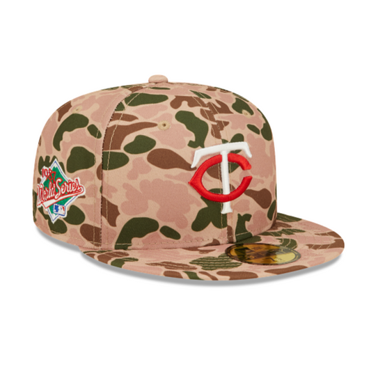 MINNESOTA TWINS 59FIFTY NEW ERA MLB DUCK CAMO WORLD SERIES 1987 FITTED HAT