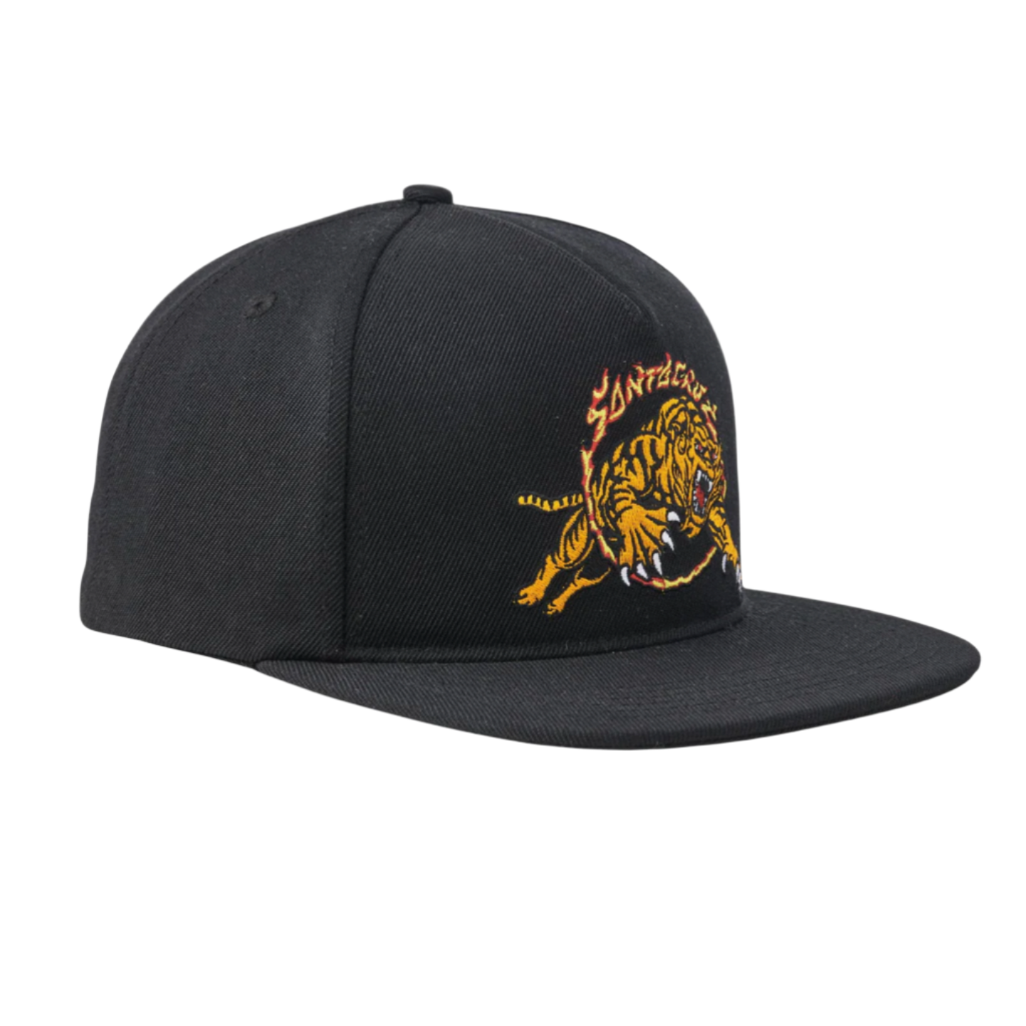 SANTA CRUZ SALBA TIGER BLACK SNAPBACK HAT