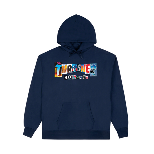 THRASHER 40 YEARS HOODIE - NAVY