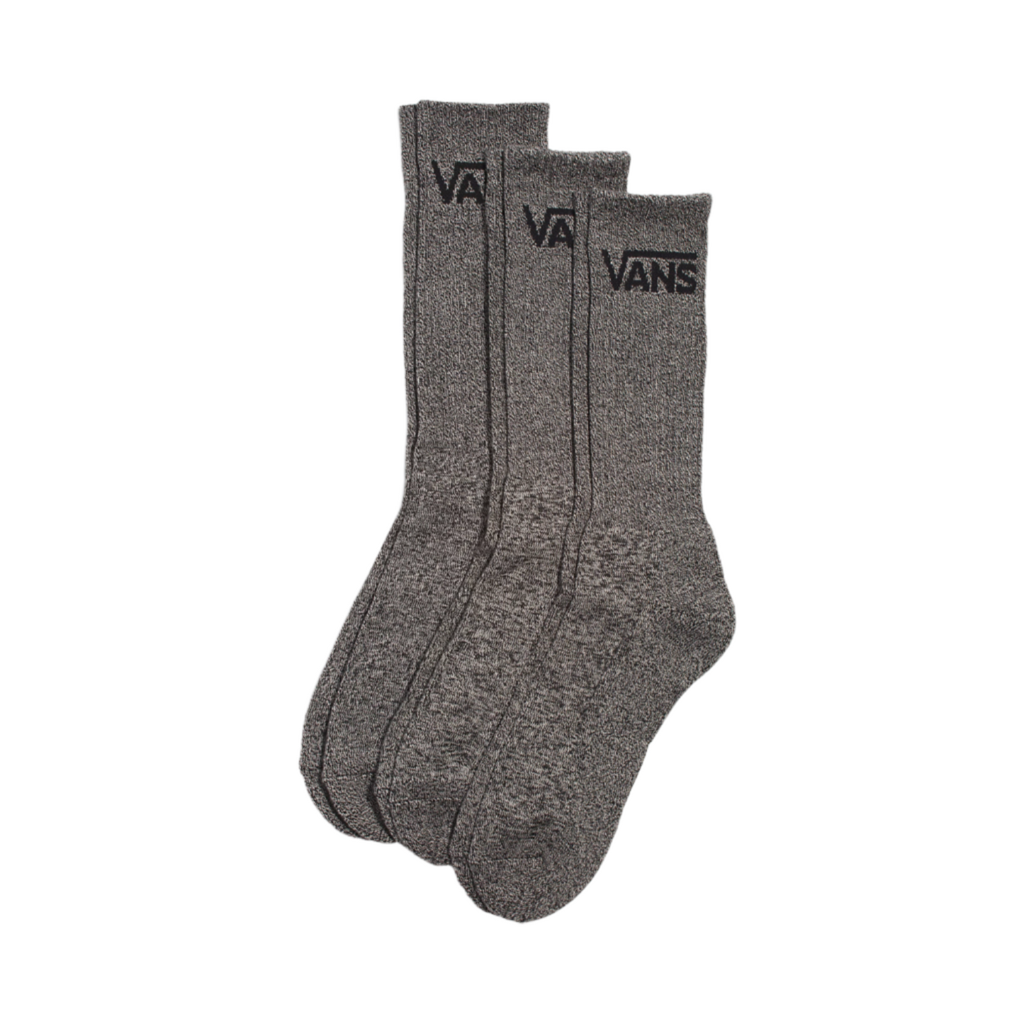 VANS CLASSIC CREW SOCKS - BLACK HEATHER 3PK