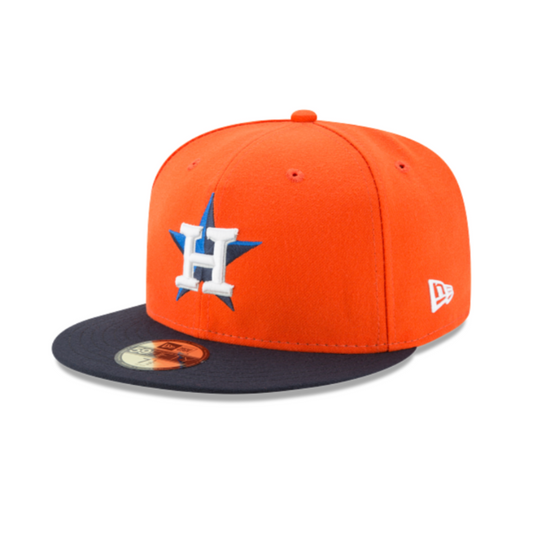 HOUSTON ASTROS 59FIFTY NEW ERA 2017 ORANGE & DARK NAVY FITTED HAT