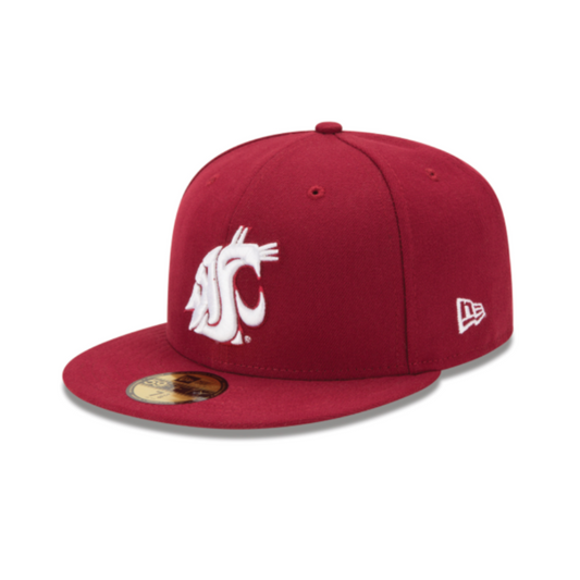 WASHINGTON COUGARS 59FIFTY NEW ERA CRIMSON RED FITTED HAT