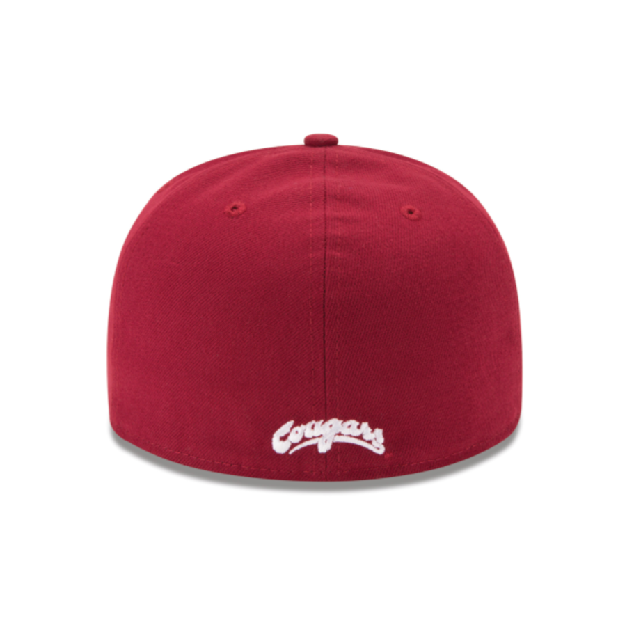 WASHINGTON COUGARS 59FIFTY NEW ERA CRIMSON RED FITTED HAT