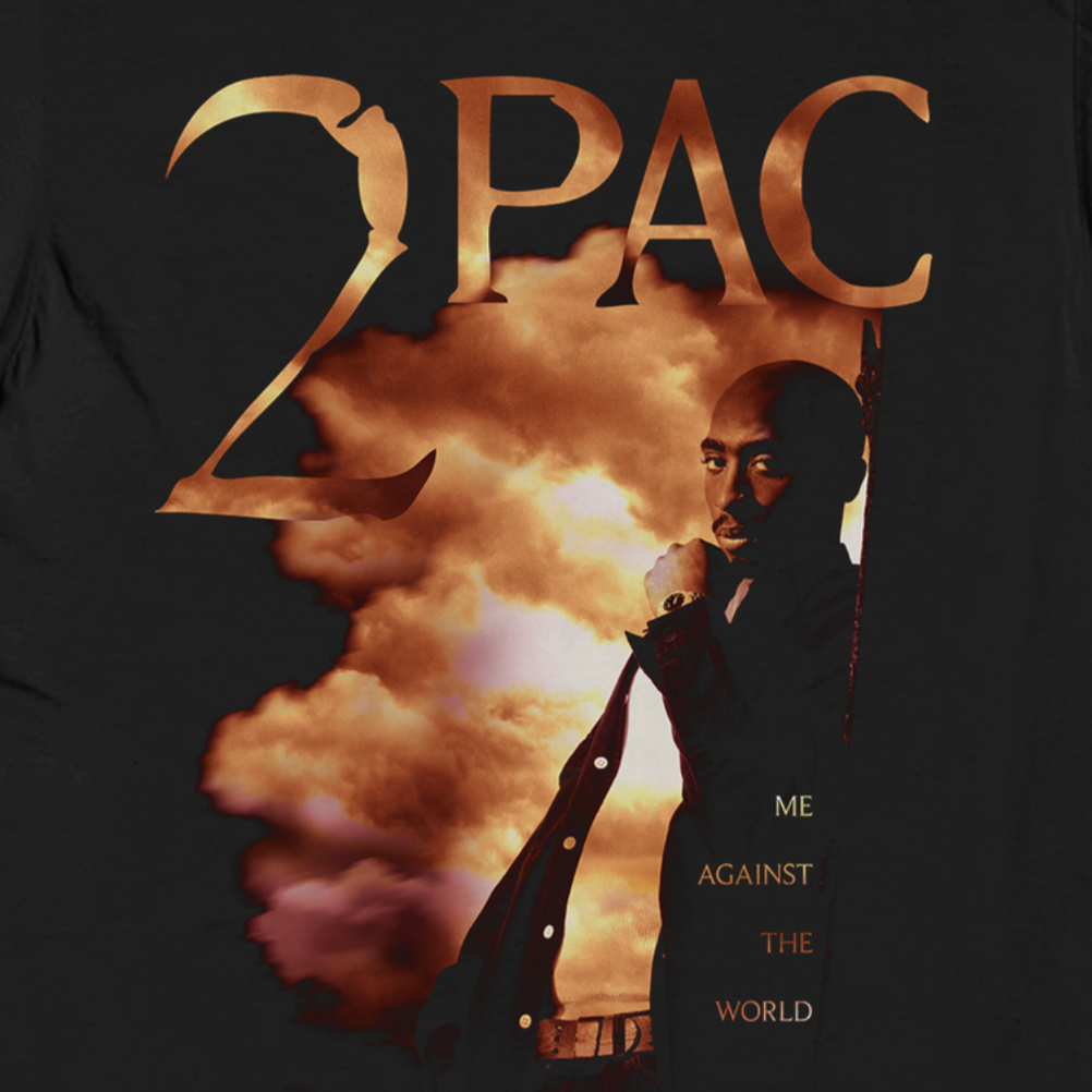 TUPAC ME AGAINST THE WORLD T-SHIRT - BLACK