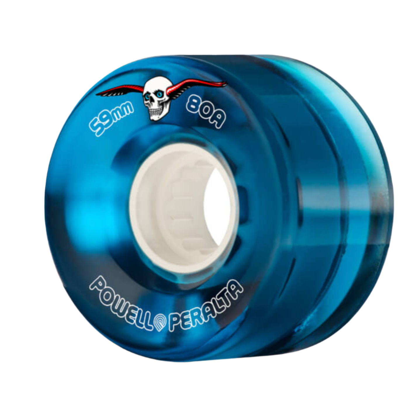 POWELL PERALTA CLEAR CRUISER 59MM 80A BLUE WHEELS