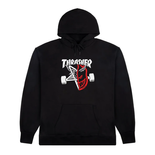 THRASHER X SPITFIRE THRASH & BURN HOODIE - BLACK