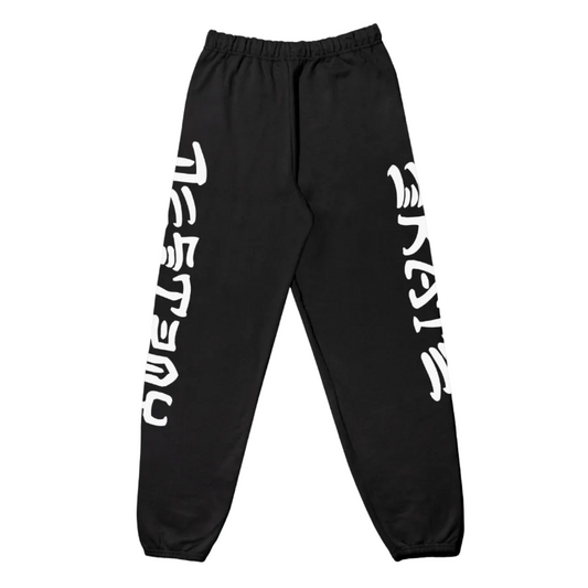 THRASHER SKATE & DESTROY SWEATPANTS - BLACK