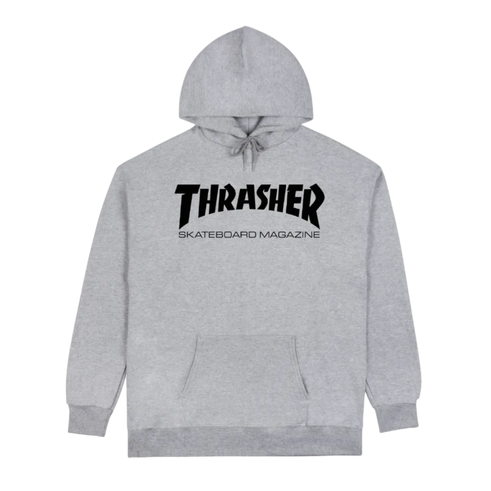 THRASHER SKATE MAG LOGO HOODIE - GREY