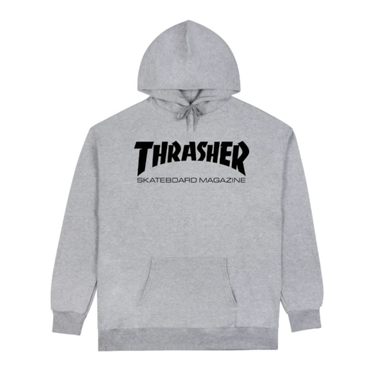 THRASHER SKATE MAG LOGO HOODIE - GREY