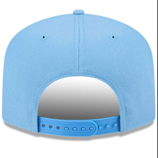 NORTH CAROLINA TARHEELS 9FIFTY A-FRAME NEW ERA NCAA BLUE SCRIPT SNAPBACK HAT