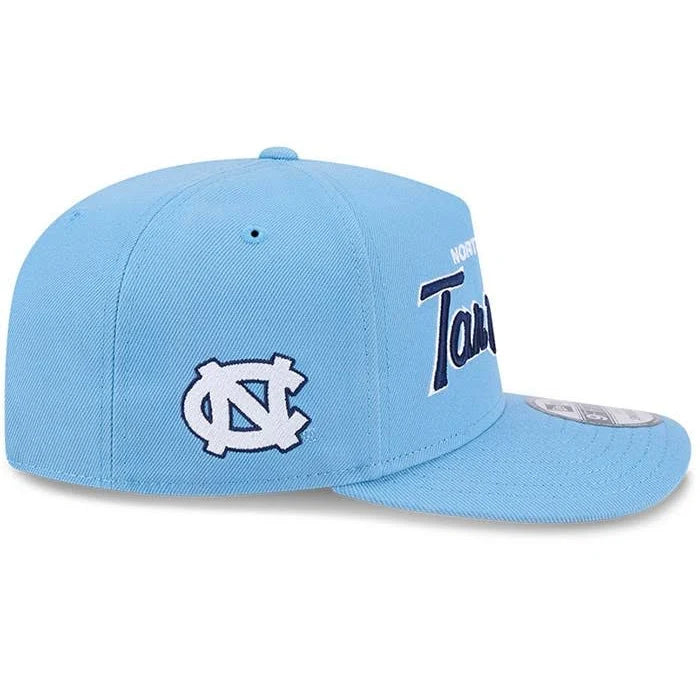NORTH CAROLINA TARHEELS 9FIFTY A-FRAME NEW ERA NCAA BLUE SCRIPT SNAPBACK HAT