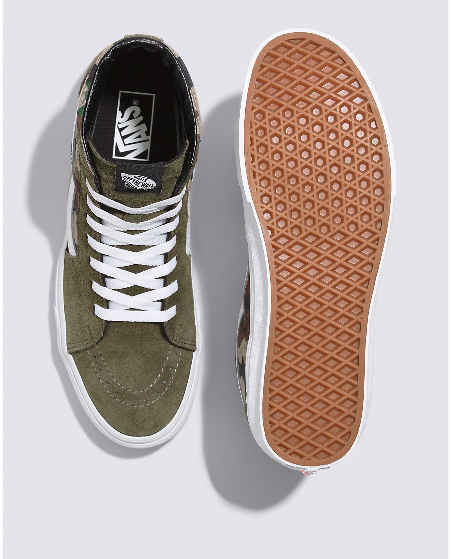 VANS SK8-HI CAMO OLIVE GREEN SHOE