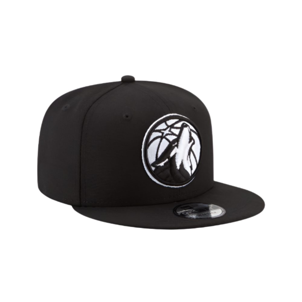 MINNESOTA TIMBERWOLVES 9FIFTY NBA NEW ERA BLACK SNAPBACK HAT