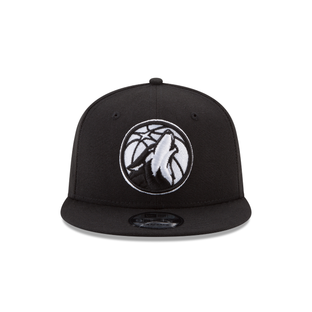 MINNESOTA TIMBERWOLVES 9FIFTY NBA NEW ERA BLACK SNAPBACK HAT