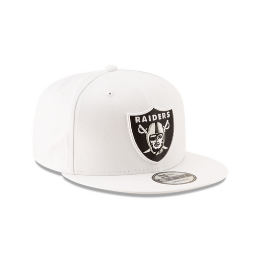 LAS VEGAS RAIDERS 9FIFTY NEW ERA WHITE SNAPBACK HAT