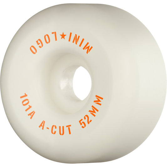 Mini Logo Skateboard Wheels A-cut "2" 101A White 4pk