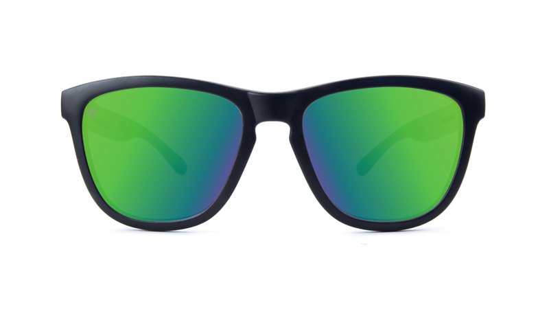 GLASSY SUN HATERS DERIC POLARIZED MATTE BLACK/GREEN MIRROR