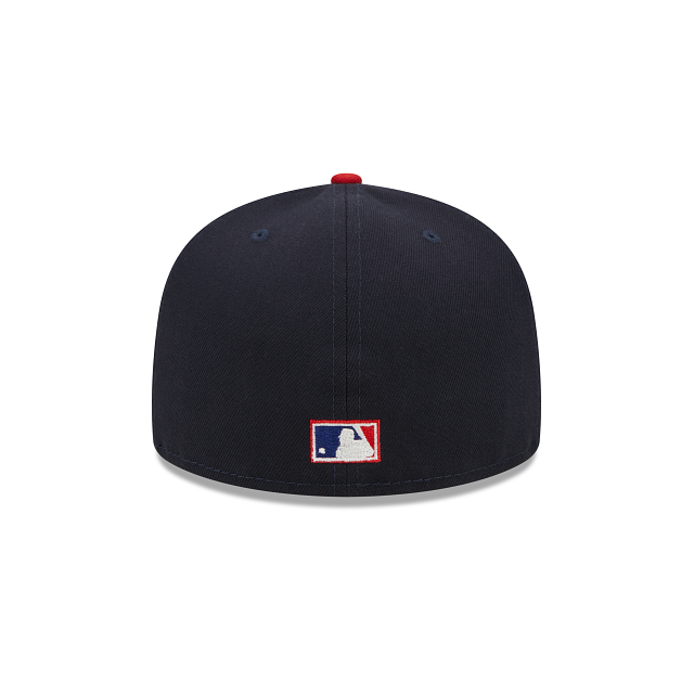 CALIFORNIA ANGELS NEW ERA 59FIFTY 2TONE RETRO SCRIPT NAVY/RED FITTED HAT