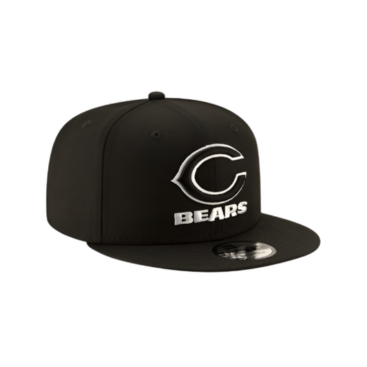 CHICAGO BEARS 9FIFTY NFL NEW ERA BLACK AND WHITE SNAPBACK HAT