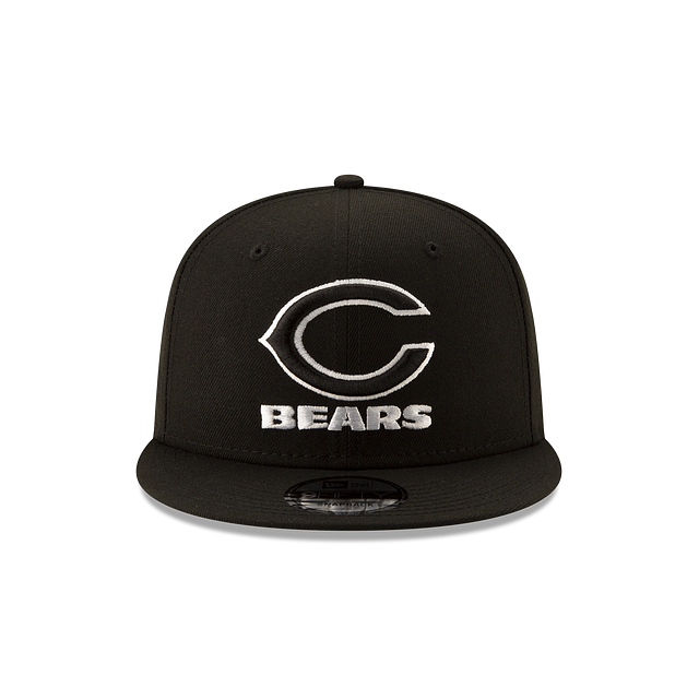 CHICAGO BEARS 9FIFTY NFL NEW ERA BLACK AND WHITE SNAPBACK HAT