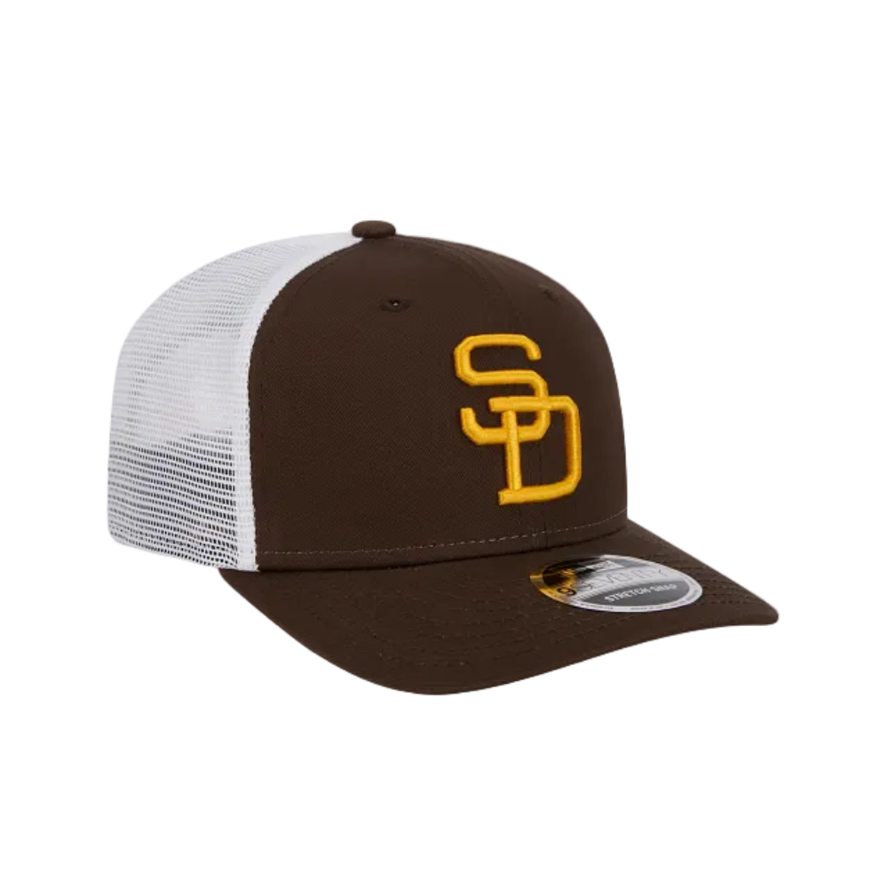 SAN DIEGO PADRES 9SEVENTY NEW ERA BROWN ALT TRUCKER SNAPBACK HAT