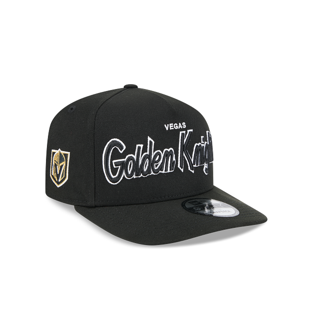 LAS VEGAS KNIGHTS 9FIFTY A-FRAME NEW ERA NHL SCRIPT SNAPBACK HAT