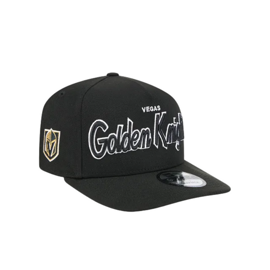 VEGAS GOLDEN KNIGHTS 9FIFTY NEW ERA A-FRAME SCRIPT SNAPBACK HAT