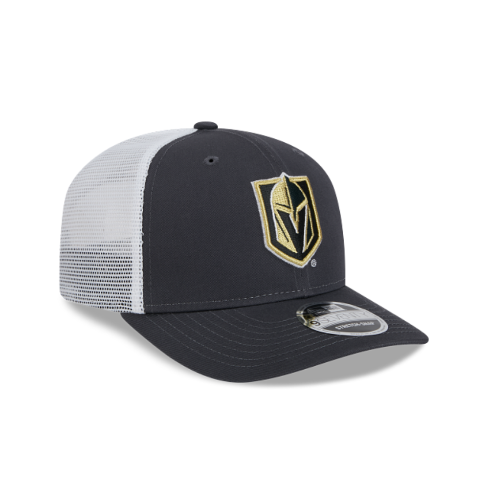 LAS VEGAS KNIGHTS NEW ERA NHL 9SEVENTY GREY TRUCKER SNAPBACK HAT
