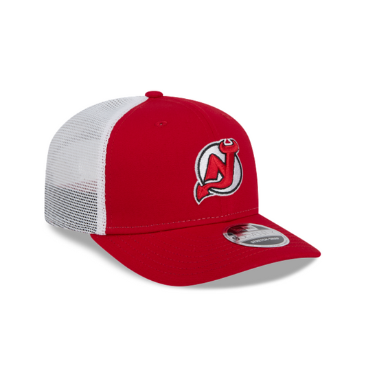 NEW JERSEY DEVILS NEW ERA NHL 9SEVENTY RED TRUCKER SNAPBACK HAT