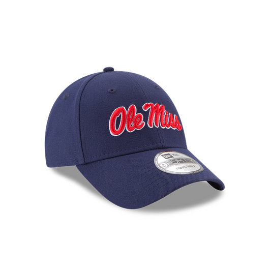 OLE MISS REBELS 9FORTY NEW ERA NAVY ADJUSTABLE HAT
