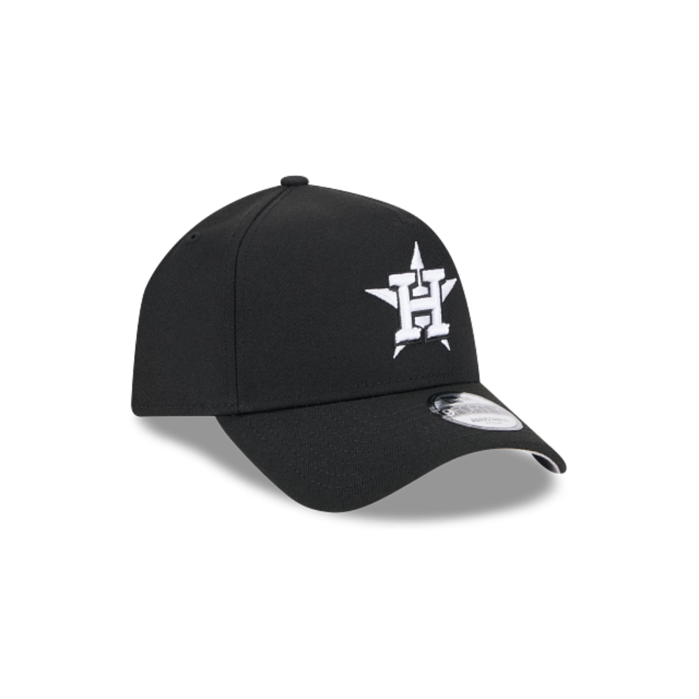 HOUSTON ASTROS 9FORTY A-FRAME NEW ERA BLACK/WHITE SNAPBACK HAT