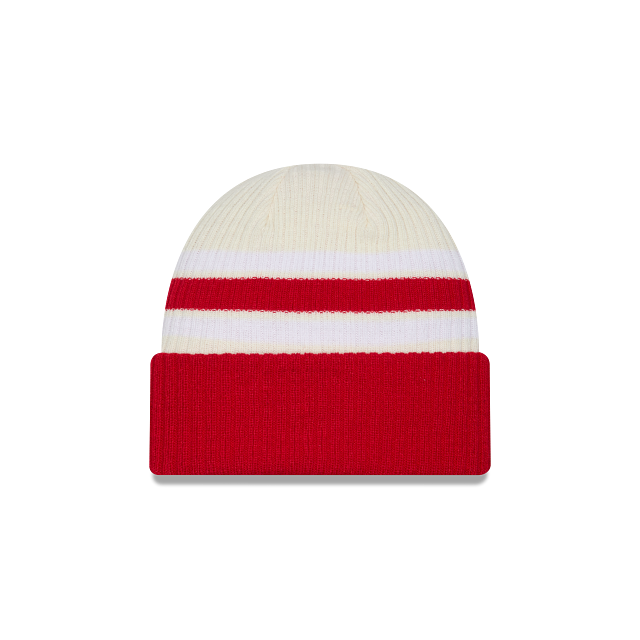NEW ERA DETROIT REDWINGS VINTAGE KNIT STRIPED BEANIE