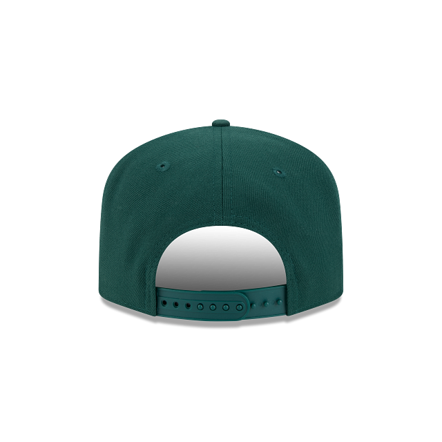 MINNESOTA WILD 9FIFTY A-FRAME NEW ERA NCAA GREEN SCRIPT SNAPBACK HAT