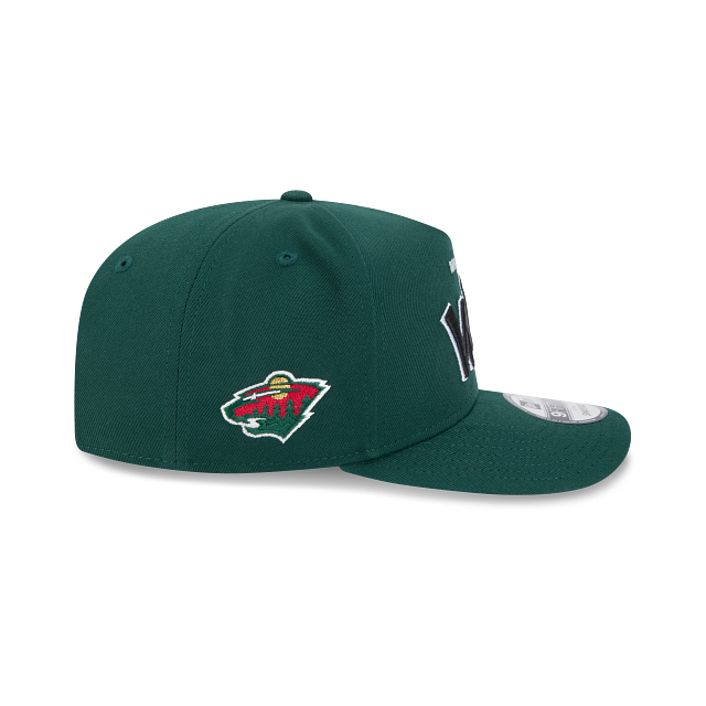 MINNESOTA WILD 9FIFTY A-FRAME NEW ERA NCAA GREEN SCRIPT SNAPBACK HAT