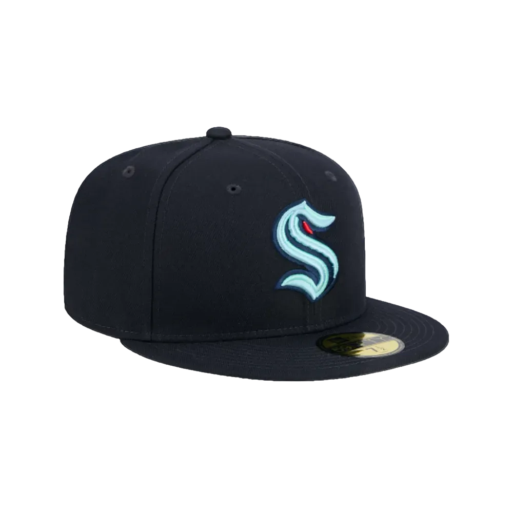 SEATTLE KRAKEN NEW ERA NHL 59FIFTY NAVY FITTED HAT