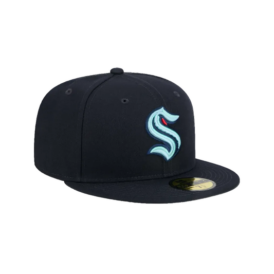 SEATTLE KRAKEN NEW ERA NHL 59FIFTY NAVY FITTED HAT