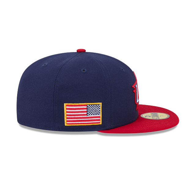 USA BASEBALL NEW ERA 59FIFTY 2TONE NAVY RED FITTED HAT