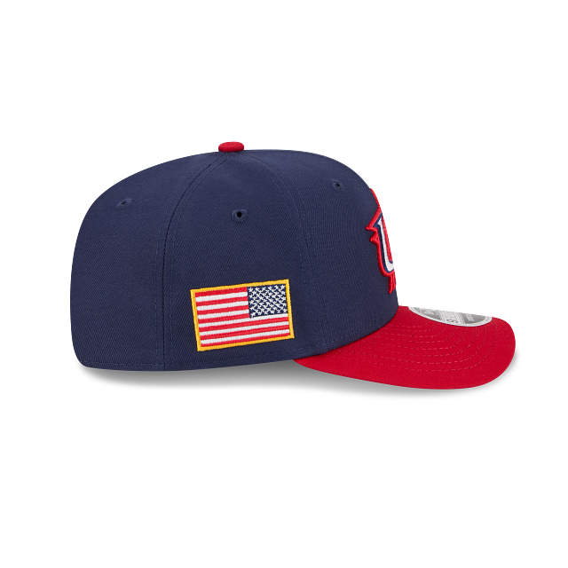 USA BASEBALL 9SEVENTY NEW ERA 2TONE NAVY/RED SNAPBACK HAT