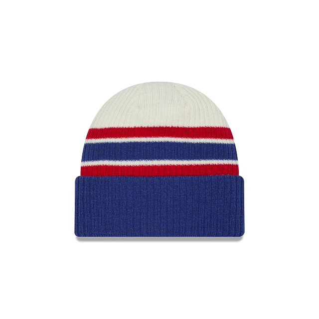 NEW ERA NEW YORK RANGERS VINTAGE KNIT STRIPED BEANIE