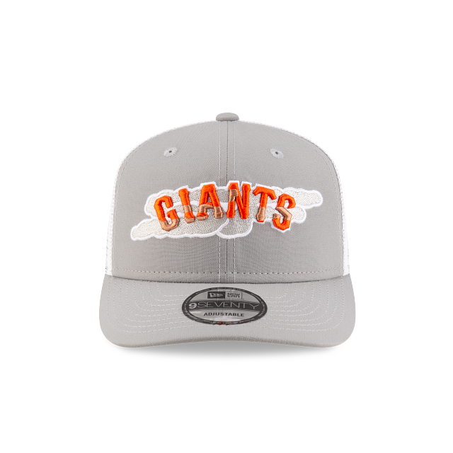 SAN FRANCISCO GIANTS 9SEVENTY NEW ERA GREY TRUCKER SNAPBACK HAT